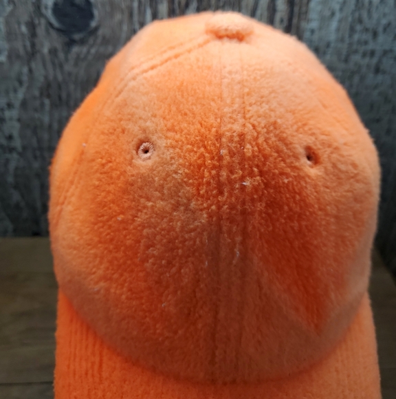 Due North Fleece Blaze Orange Fold Down Ear Flap Hunting Fitted Hat Size M/L - Picture 2 of 7